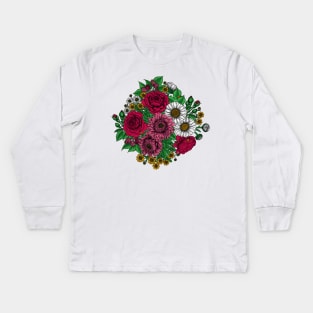 Bouquet of autumn flowers Kids Long Sleeve T-Shirt